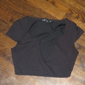 Motel Rocks black crop top